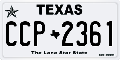 TX license plate CCP2361