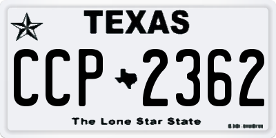 TX license plate CCP2362