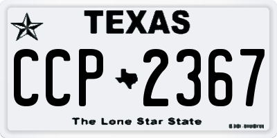TX license plate CCP2367