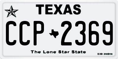 TX license plate CCP2369
