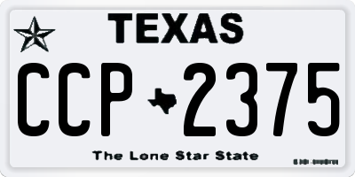 TX license plate CCP2375