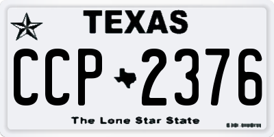 TX license plate CCP2376