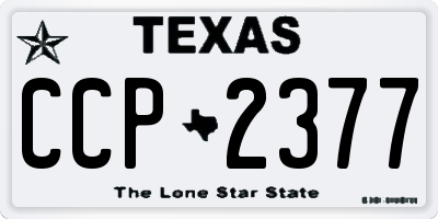 TX license plate CCP2377