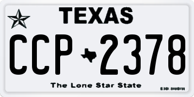 TX license plate CCP2378