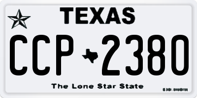 TX license plate CCP2380