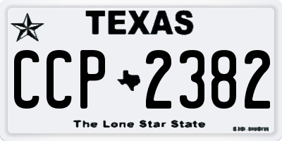 TX license plate CCP2382