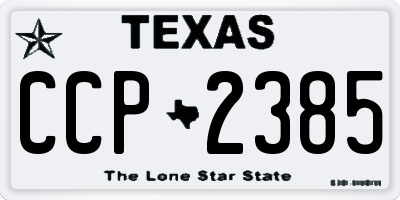 TX license plate CCP2385