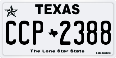 TX license plate CCP2388