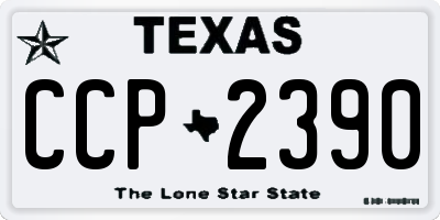 TX license plate CCP2390