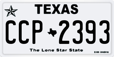TX license plate CCP2393