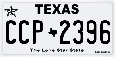 TX license plate CCP2396