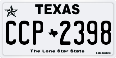 TX license plate CCP2398