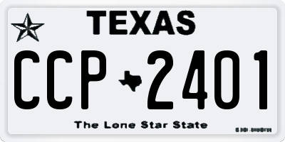 TX license plate CCP2401