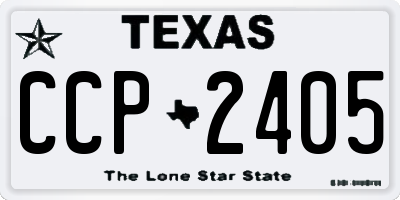 TX license plate CCP2405