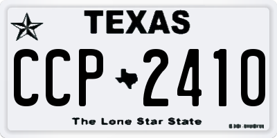 TX license plate CCP2410
