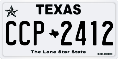 TX license plate CCP2412