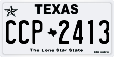 TX license plate CCP2413