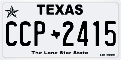 TX license plate CCP2415