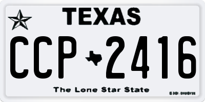 TX license plate CCP2416