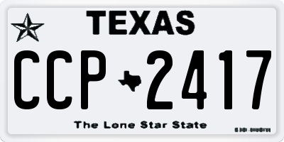 TX license plate CCP2417