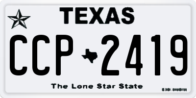 TX license plate CCP2419