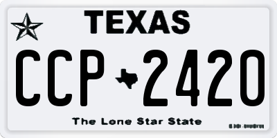 TX license plate CCP2420