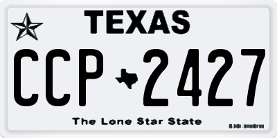 TX license plate CCP2427