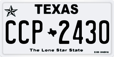 TX license plate CCP2430