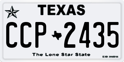 TX license plate CCP2435