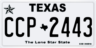 TX license plate CCP2443