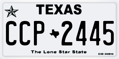 TX license plate CCP2445