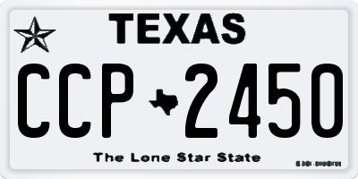 TX license plate CCP2450