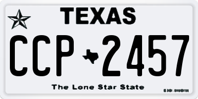 TX license plate CCP2457