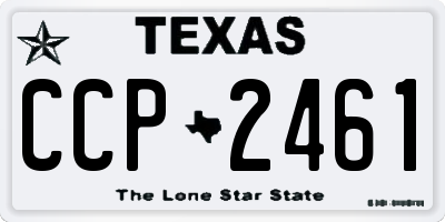 TX license plate CCP2461