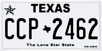 TX license plate CCP2462