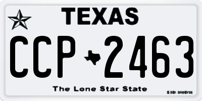 TX license plate CCP2463
