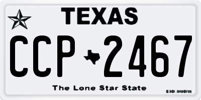 TX license plate CCP2467
