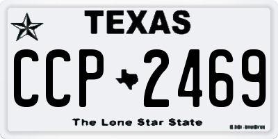 TX license plate CCP2469