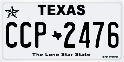 TX license plate CCP2476