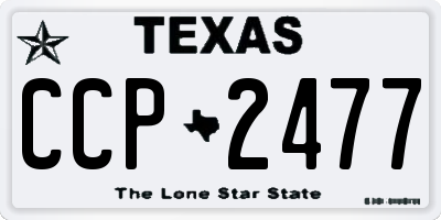 TX license plate CCP2477