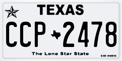 TX license plate CCP2478