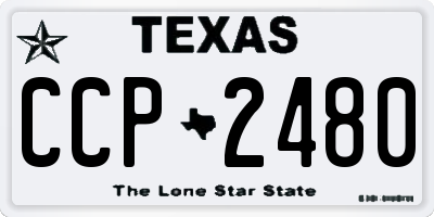 TX license plate CCP2480