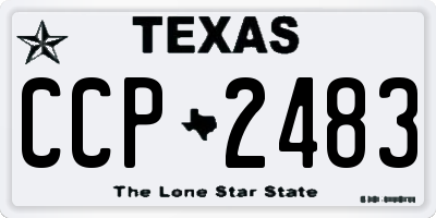 TX license plate CCP2483