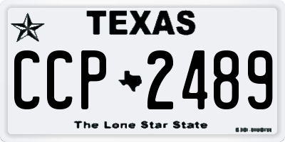 TX license plate CCP2489