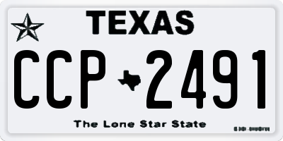 TX license plate CCP2491