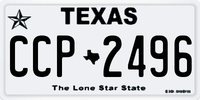 TX license plate CCP2496
