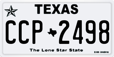 TX license plate CCP2498