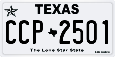 TX license plate CCP2501
