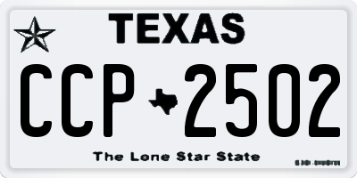 TX license plate CCP2502
