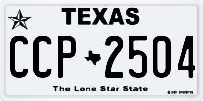 TX license plate CCP2504